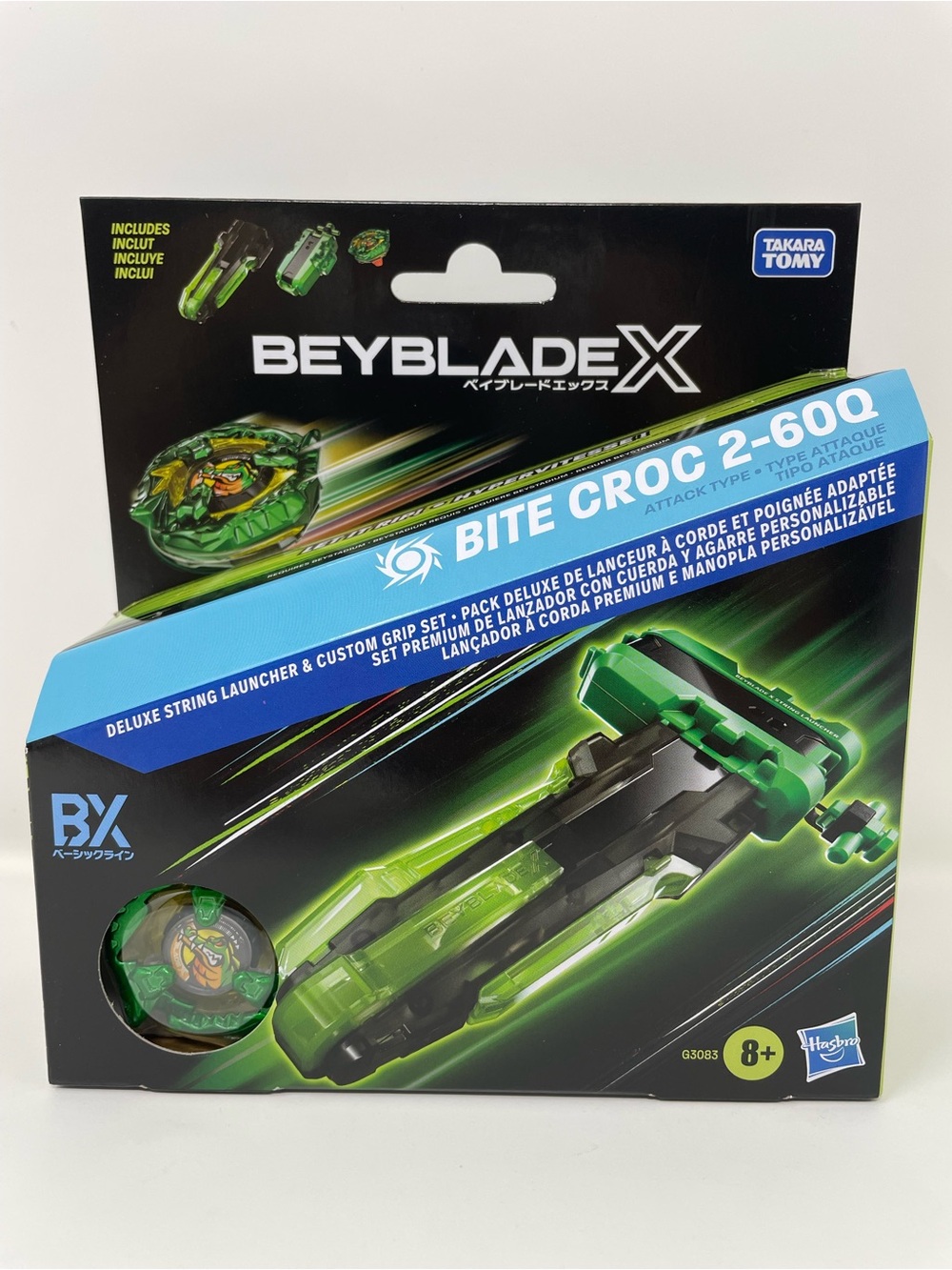 Beyblade X Bite Croc 2-60Q BX Deluxe String Launcher Set Sealed Brand New